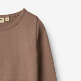 Wheat Main Langærmet Rib T-shirt Ida T-Shirt 9573 toffee brown