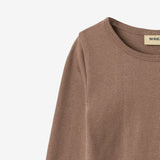 Wheat Main Langærmet Rib T-shirt Ida T-Shirt 9573 toffee brown