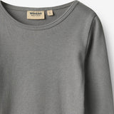 Wheat Main Langærmet Rib T-shirt Ida T-Shirt 9624 flint