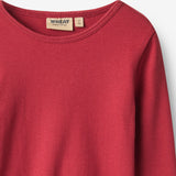 Wheat Main Langærmet Rib T-shirt Ida T-Shirt 9697 red cherry