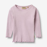 Wheat Main Langærmet Rib T-shirt Ida T-Shirt 1346 lavender