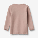 Wheat Main Langærmet Rib T-shirt Ida T-Shirt 2487 rose powder