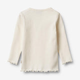 Wheat Main Langærmet Rib T-shirt Ida T-Shirt 3182 ivory