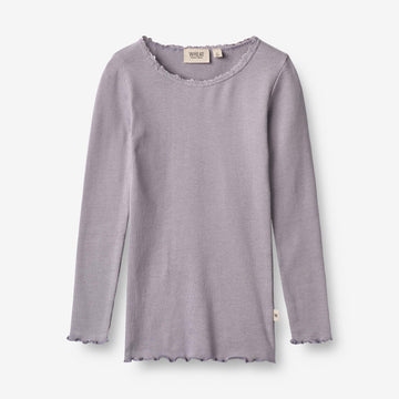 Wheat Main  Langærmet Rib T-shirt Reese Jersey Tops and T-Shirts 1346 lavender