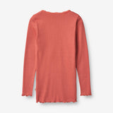 Wheat Main  Langærmet Rib T-shirt Reese Jersey Tops and T-Shirts 2020 faded rose