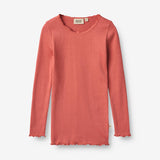 Wheat Main  Langærmet Rib T-shirt Reese Jersey Tops and T-Shirts 2020 faded rose