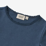 Wheat Main   Langærmet Rib T-shirt Reese Jersey Tops and T-Shirts 1042 blue waves