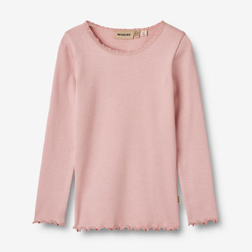 Wheat Main Langærmet Rib T-shirt Reese Jersey Tops and T-Shirts 1188 rose frost