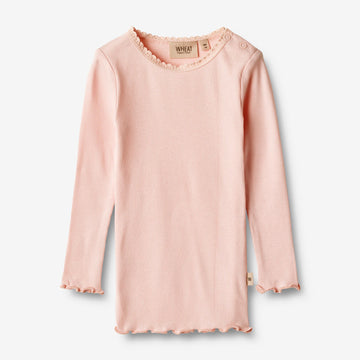 Wheat Main   Langærmet Rib T-shirt Reese Jersey Tops and T-Shirts 2281 rose ballet