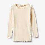 Wheat Main   Langærmet Rib T-shirt Reese Jersey Tops and T-Shirts 3171 cream