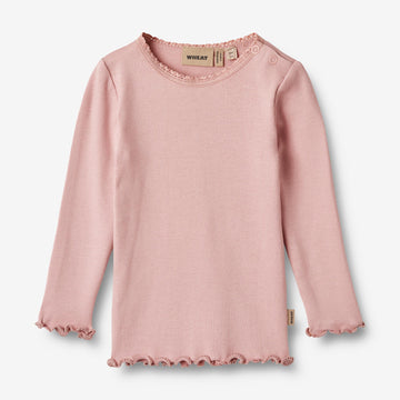 Wheat Main Langærmet Rib T-shirt Reese | Baby Jersey Tops and T-Shirts 1188 rose frost