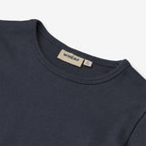 Wheat Main Langærmet Rib T-shirt Stig Jersey Tops and T-Shirts 1432 navy