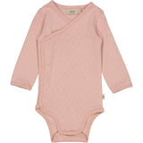 Langærmet Slå-om Body - misty rose