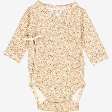 Wheat Main  Langærmet Slå-om Body Underwear/Bodies 3130 eggshell flowers