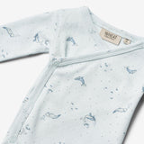 Wheat Main   Langærmet Slå-om Body Pil Underwear/Bodies 4032 light blue whales