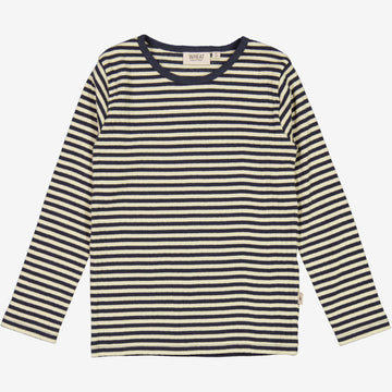 Wheat Main  Langærmet Stribet T-Shirt Jersey Tops and T-Shirts 1387 midnight stripe