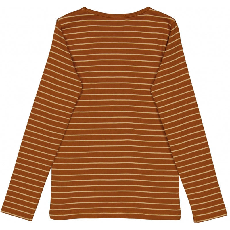 Wheat Main Langærmet Stribet T-shirt Jersey Tops and T-Shirts 3024 cinnamon