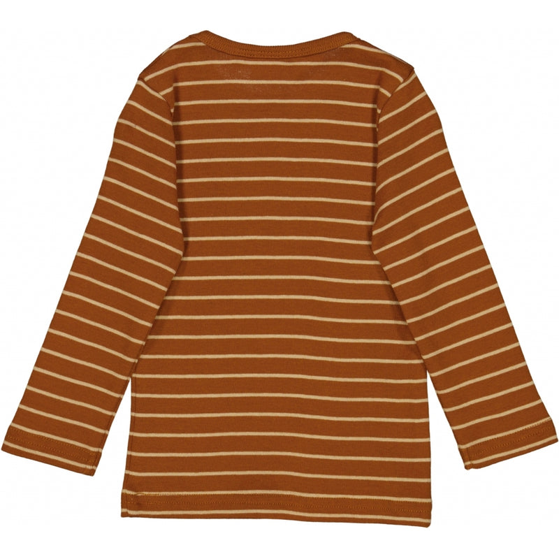 Wheat Main Langærmet Stribet T-shirt Jersey Tops and T-Shirts 3024 cinnamon