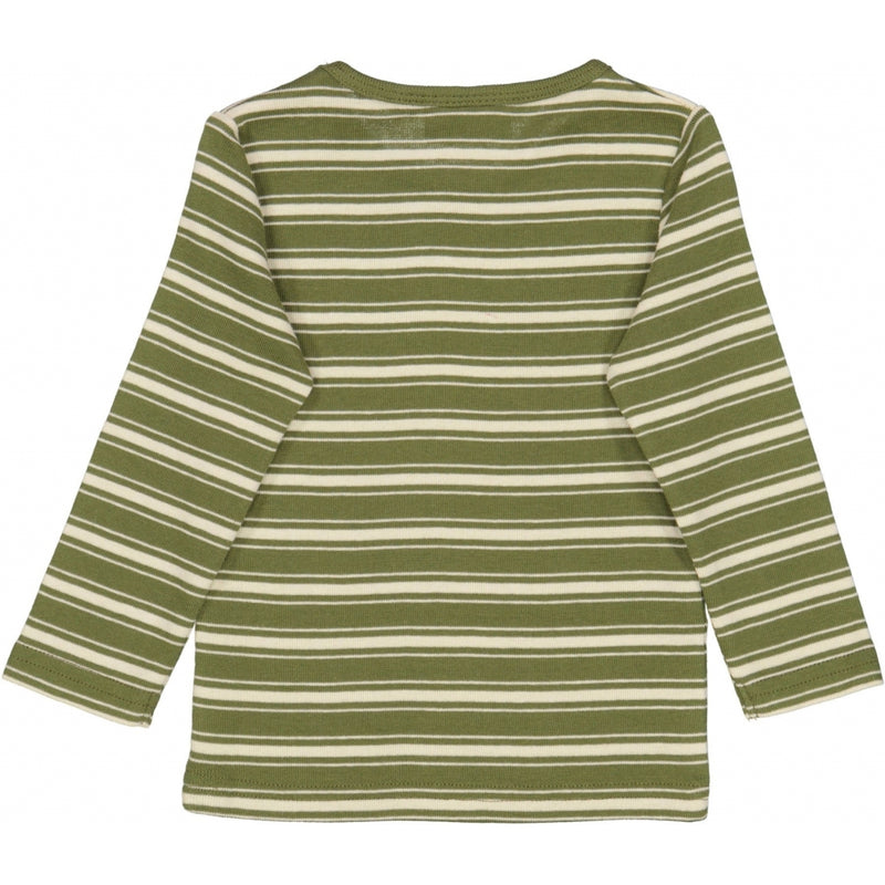 Wheat Main Langærmet Stribet T-shirt Jersey Tops and T-Shirts 4099 winter moss