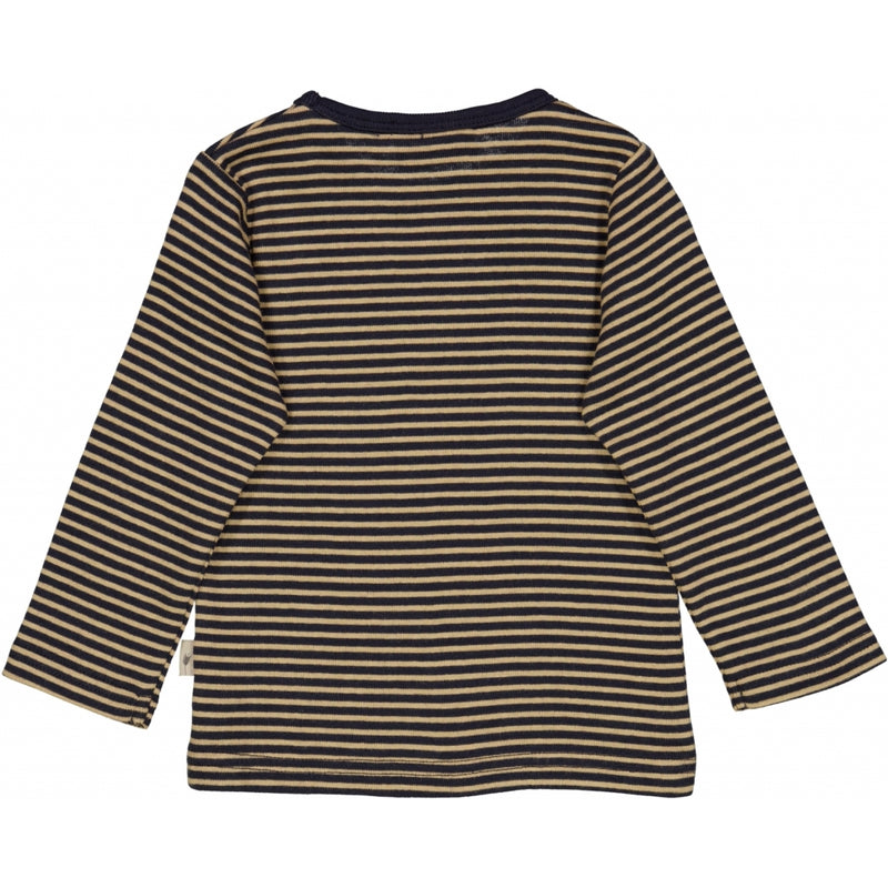 Wheat Main Langærmet Stribet T-shirt Jersey Tops and T-Shirts 1378 midnight blue