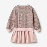 Wheat Main Langærmet Sweat Kjole Maggie Dress 9899 rose brown flowers