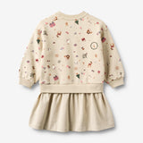 Wheat Main Langærmet Sweat Kjole Maggie Dress 1121 offwhite holiday