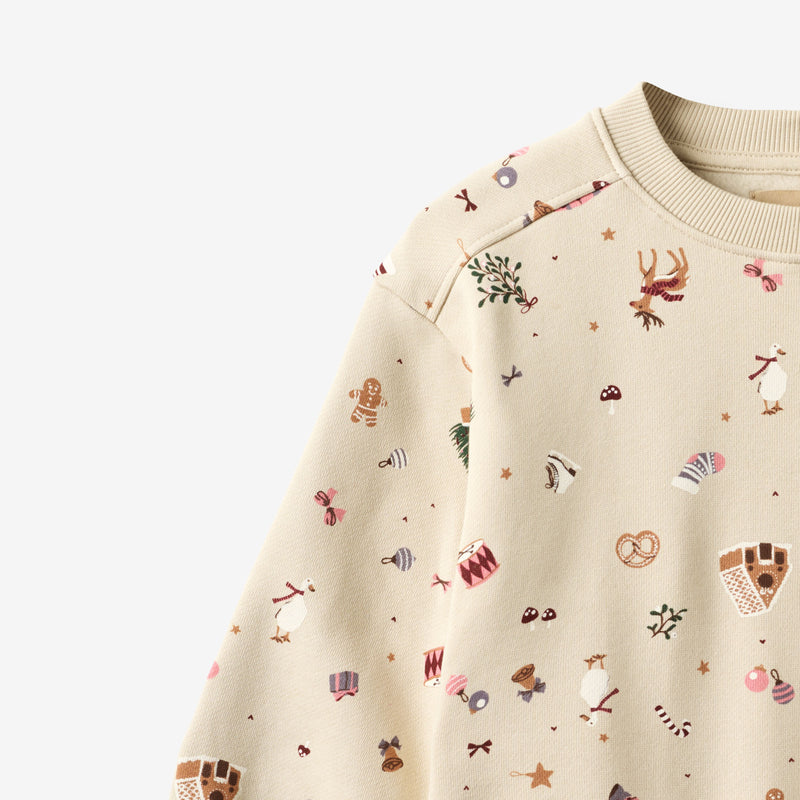 Wheat Main Langærmet Sweat Kjole Maggie Dress 1121 offwhite holiday