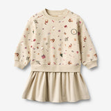 Wheat Main Langærmet Sweat Kjole Maggie Dress 1121 offwhite holiday