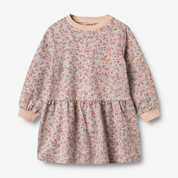 Wheat Main Langærmet Sweat Kjole Zenia Dress 2036 rose dust flowers