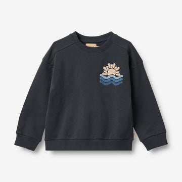 Wheat Main Langærmet Sweatshirt Sander Sweatshirt 1432 navy