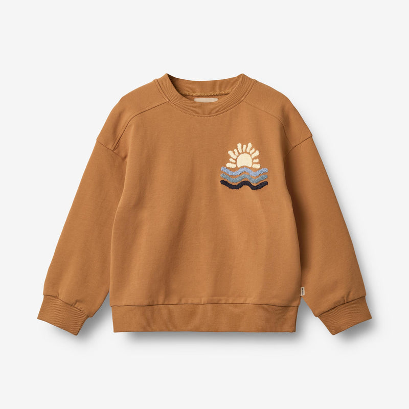 Wheat Main Langærmet Sweatshirt Sander Sweatshirt 4341 almond