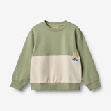 Wheat Main Langærmet Sweatshirt Steff Sweatshirt 1145 green tea