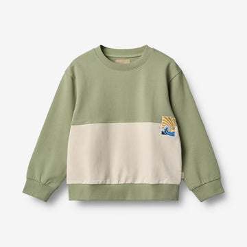 Wheat Main Langærmet Sweatshirt Steff Sweatshirt 1145 green tea