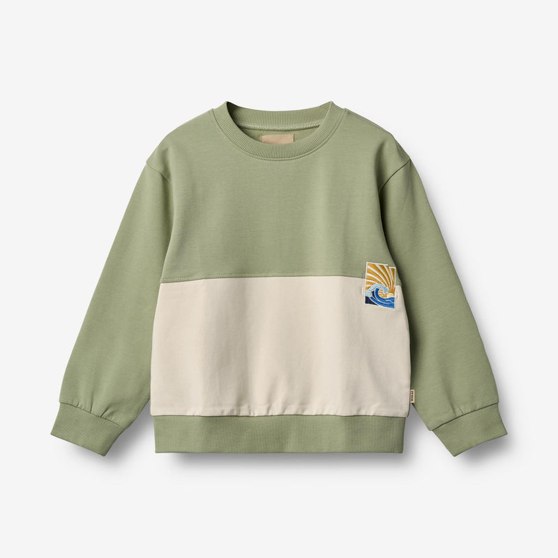 Wheat Main Langærmet Sweatshirt Steff Sweatshirt 1145 green tea
