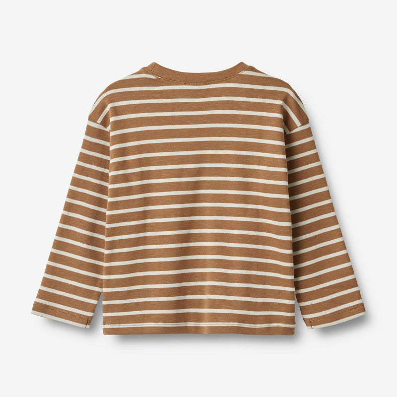 Wheat Main Langærmet T-Shirt Dallas Jersey Tops and T-Shirts 5078 caramel stripe