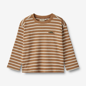 Wheat Main Langærmet T-Shirt Dallas Jersey Tops and T-Shirts 5078 caramel stripe