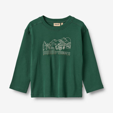 Wheat Main Langærmet T-Shirt Holger Jersey Tops and T-Shirts 9558 kale
