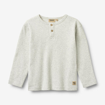 Wheat Main Langærmet T-Shirt Morris T-Shirt 0224 melange grey