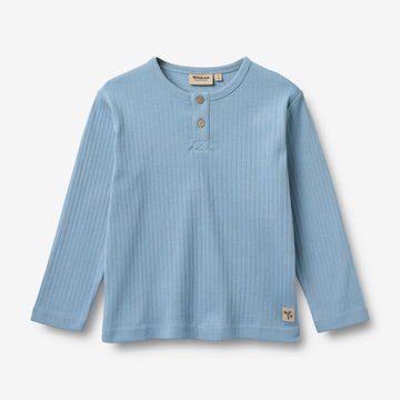 Wheat Main Langærmet T-Shirt Morris T-Shirt 1260 faded denim