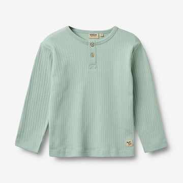 Wheat Main Langærmet T-Shirt Morris T-Shirt 3217 green pool