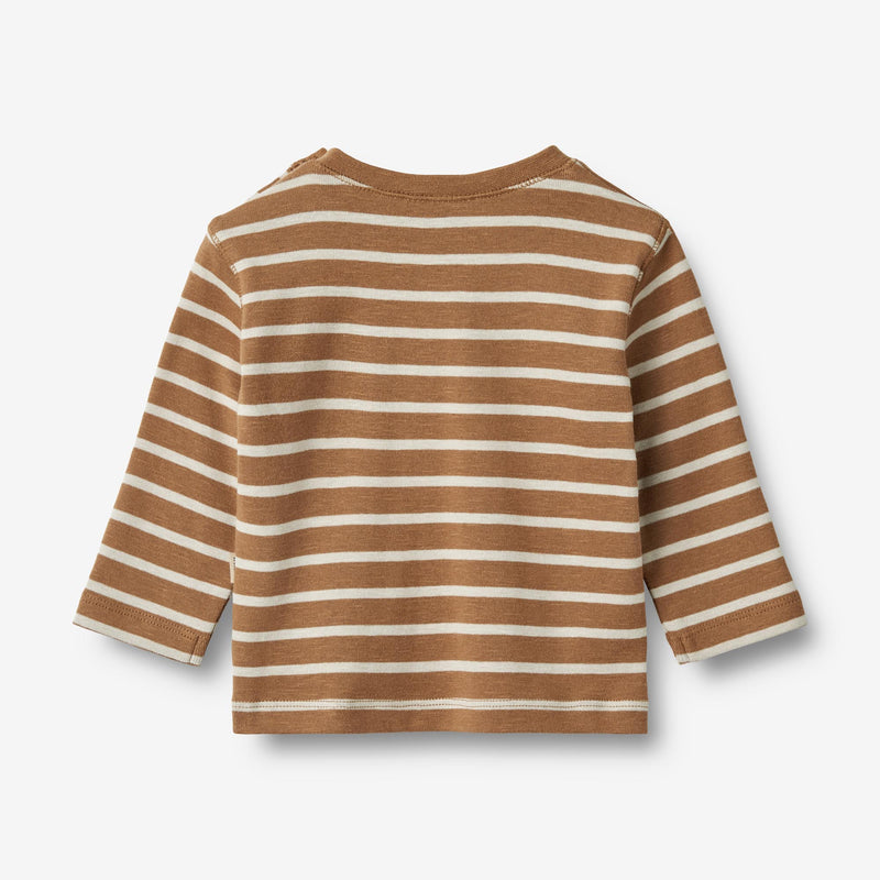 Wheat Main Langærmet T-Shirt Dustin Jersey Tops and T-Shirts 5078 caramel stripe