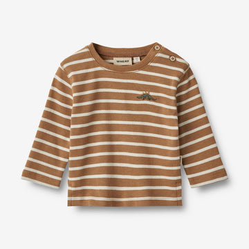 Wheat Main Langærmet T-Shirt Dustin Jersey Tops and T-Shirts 5078 caramel stripe