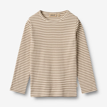 Wheat Main Langærmet T-Shirt Stig Jersey Tops and T-Shirts 9570 stone stripe