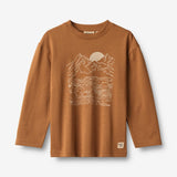 Wheat Main Langærmet T-shirt Adam T-Shirt 9719 warm hazel