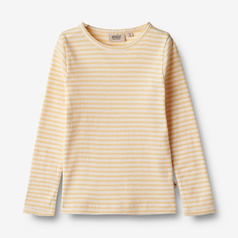 Wheat Main   Langærmet T-shirt Belis Jersey Tops and T-Shirts 5002 pale apricot stripe