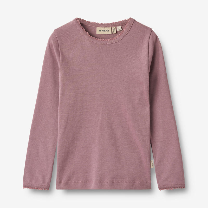 Wheat Main Langærmet T-shirt Belis Jersey Tops and T-Shirts 1308 lavender dawn