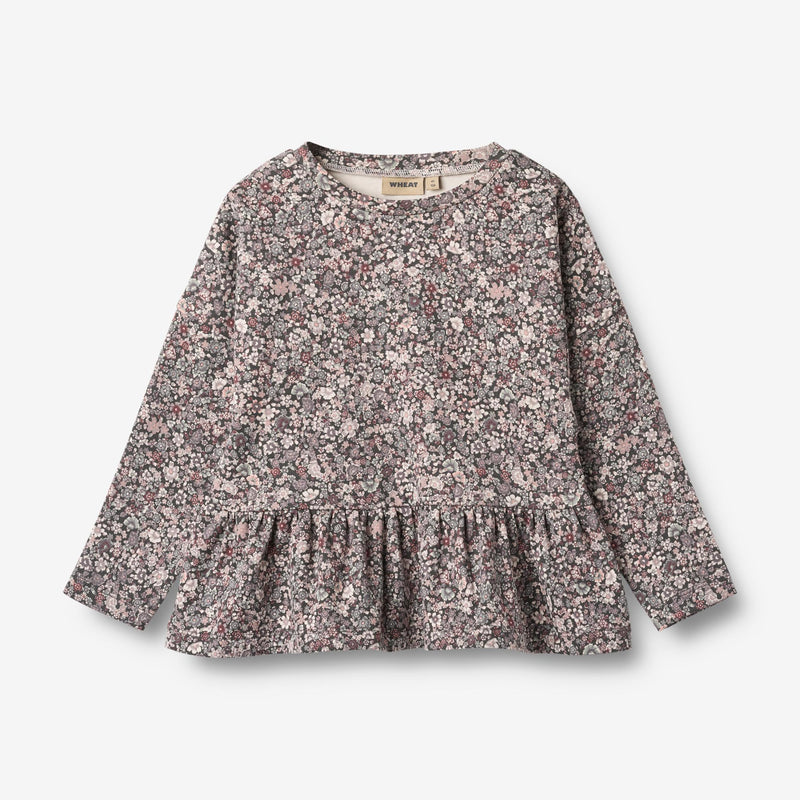 Wheat Main Langærmet T-shirt Carolina Jersey Tops and T-Shirts 9565 purple stone flowers