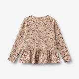 Wheat Main Langærmet T-shirt Carolina T-Shirt 9769 soft sand flower wine