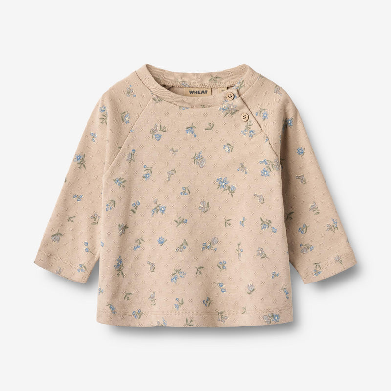 Wheat Main Langærmet T-shirt Darrin Jersey Tops and T-Shirts 9573 warm sand flowers