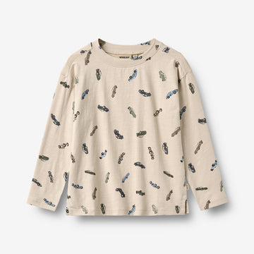 Wheat Main Langærmet T-shirt Ebbe T-Shirt 9214 cars
